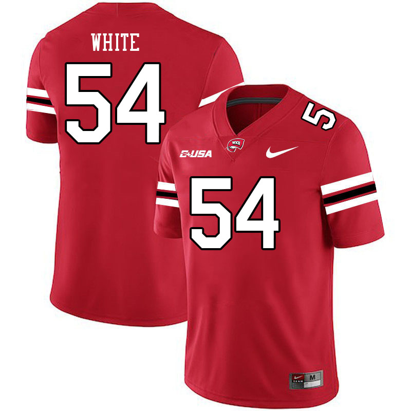 Western Kentucky Hilltoppers #54 Jared White College Football Jerseys Stitched Sale-Red